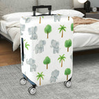 1-Piece Cute Elephant  Tree Plant Jungle  Suitcase Luggage Cover, Stretch Protective Sleeve