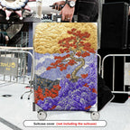 1-Piece Landscape Tree Red Mountain Cloud  Suitcase Luggage Cover, Stretch Protective Sleeve
