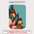 1-Piece Floral Leaf Nature Pattern Colorful  Suitcase Luggage Cover, Stretch Protective Sleeve