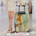 1-Piece Forest Squirrel Winter Scene Cute Animal Nature  Suitcase Luggage Cover, Stretch Protective Sleeve