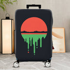 1-Piece Sunset Horizon Dripping Abstract Landscape Art  Suitcase Luggage Cover, Stretch Protective Sleeve