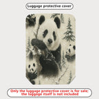1-Piece Panda Snow Forest Winter Nature Cute Animal  Suitcase Luggage Cover, Stretch Protective Sleeve