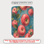 1-Piece Apple Fruit Bubble Blue Leaf Artistic Colorful  Suitcase Luggage Cover, Stretch Protective Sleeve
