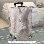 1-Piece Rabbit Floral Nature Butterfly Animal Cute  Suitcase Luggage Cover, Stretch Protective Sleeve