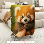 1-Piece Cute Adorable Red Panda Animal Nature Wildlife  Suitcase Luggage Cover, Stretch Protective Sleeve