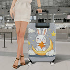 1-Piece Rabbit Moon Star Cloud Cute Soft Dreamy  Suitcase Luggage Cover, Stretch Protective Sleeve