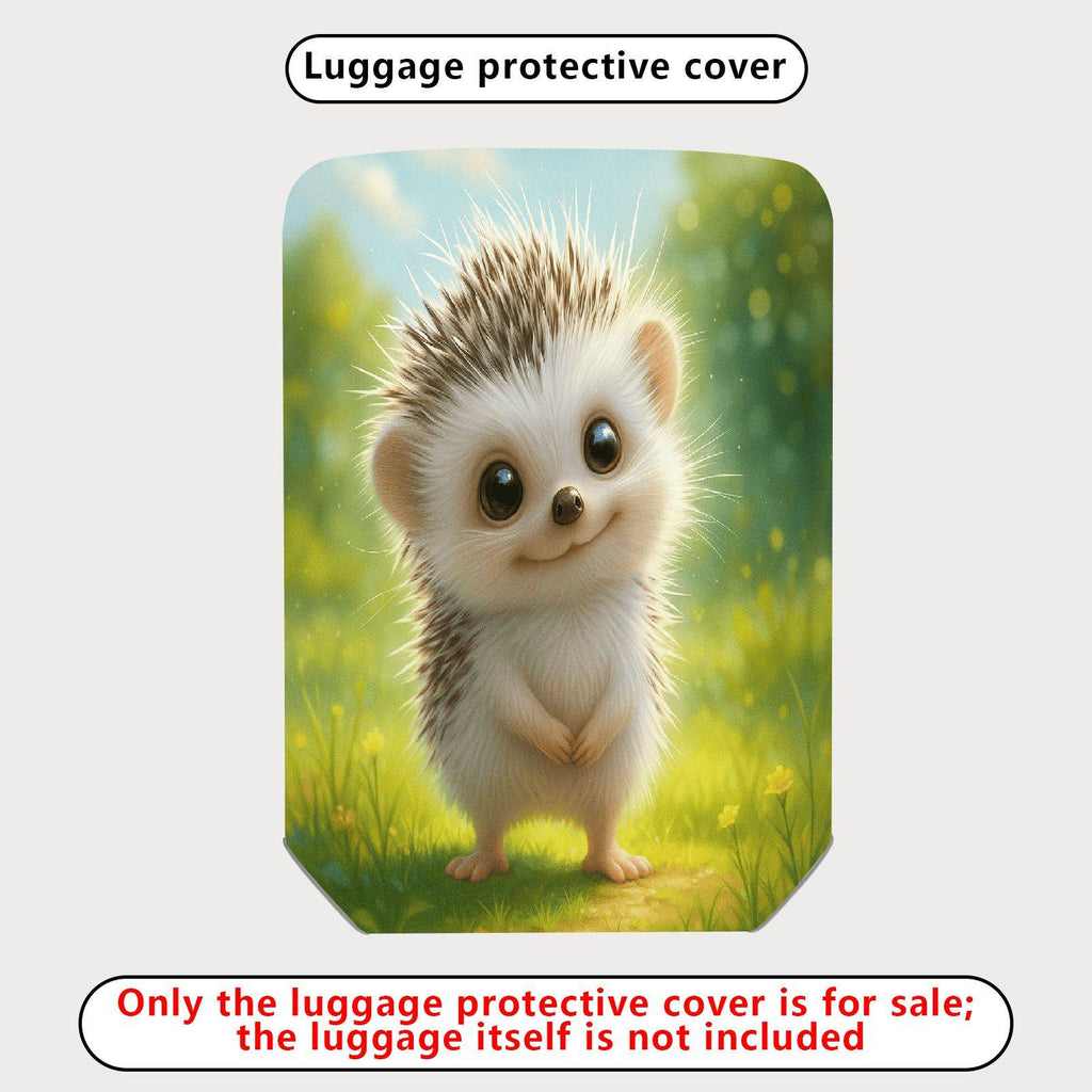 1-Piece Cute Hedgehog Animal Nature  Fun  Suitcase Luggage Cover, Stretch Protective Sleeve