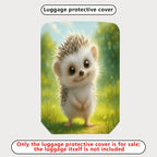 1-Piece Cute Hedgehog Animal Nature  Fun  Suitcase Luggage Cover, Stretch Protective Sleeve