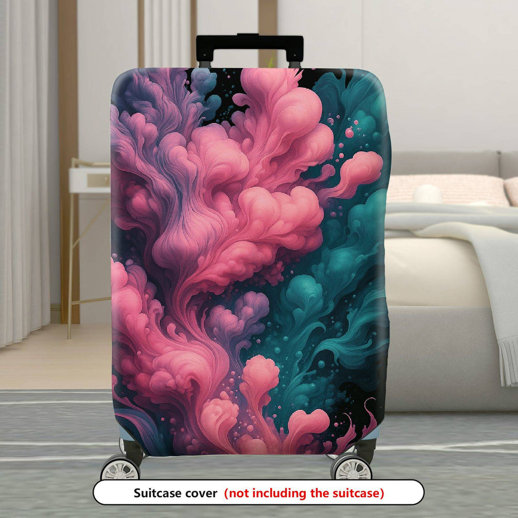 1-Piece Abstract Pink Blue Swirl Art Colorful Creative  Suitcase Luggage Cover, Stretch Protective Sleeve