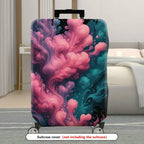 1-Piece Abstract Pink Blue Swirl Art Colorful Creative  Suitcase Luggage Cover, Stretch Protective Sleeve