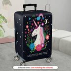 1-Piece Unicorn Floral Star Moon Heart Rainbow  Suitcase Luggage Cover, Stretch Protective Sleeve