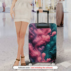 1-Piece Abstract Pink Blue Swirl Art Colorful Creative  Suitcase Luggage Cover, Stretch Protective Sleeve
