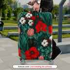 1-Piece Floral Plant Leaves Nature  Suitcase Luggage Cover, Stretch Protective Sleeve