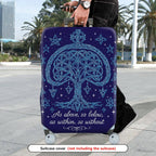 1-Piece Tree of Life Stars Cosmic Spiritual Quote  Suitcase Luggage Cover, Stretch Protective Sleeve