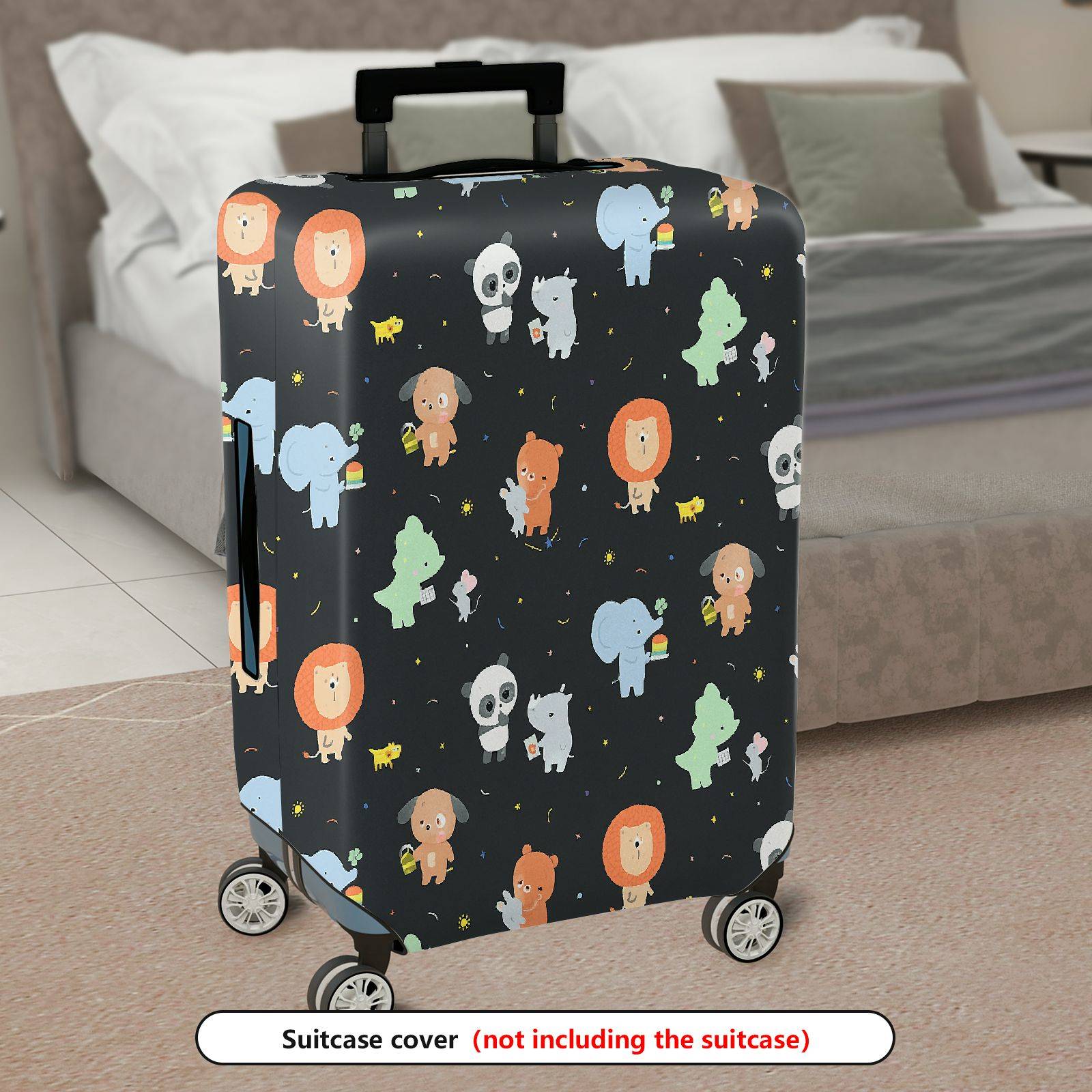 1-Piece Animal Elephant Lion Dinosaur Panda  Suitcase Luggage Cover, Stretch Protective Sleeve