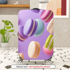 1-Piece Colorful Sweet Macaron Pastel Fun Cute  Suitcase Luggage Cover, Stretch Protective Sleeve