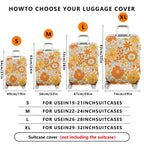 1-Piece Retro Floral Pattern Vibrant Colorful Decorative Travel Essentials  Suitcase Luggage Cover, Stretch Protective Sleeve