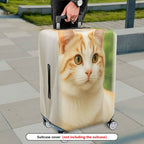 1-Piece Cute Cat Feline Animal Nature Whiskers  Suitcase Luggage Cover, Stretch Protective Sleeve