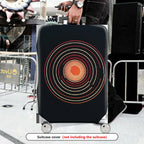 1-Piece Geometric Circular Abstract Modern Artistic Vibrant  Suitcase Luggage Cover, Stretch Protective Sleeve