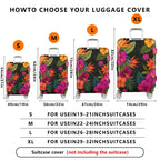 1-Piece A tropical floral jacket for jungle natural plants theme, suitable for business, travel,  Suitcase Luggage Cover, Stretch Protective Sleeve