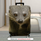 1-Piece Animal Wildlife Close-up Nature Photography Gray  Suitcase Luggage Cover, Stretch Protective Sleeve