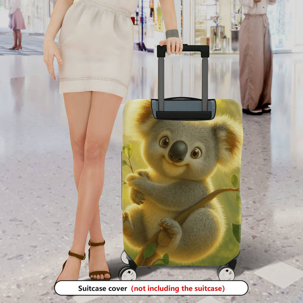 1-Piece Cute Koala Tree Forest Nature  Suitcase Luggage Cover, Stretch Protective Sleeve