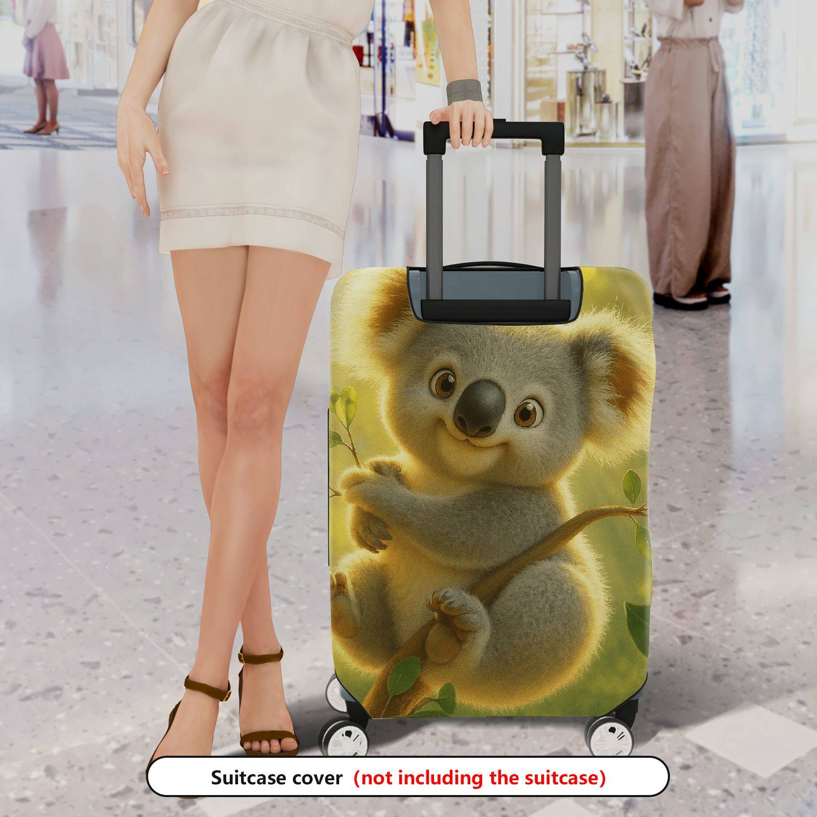 1-Piece Cute Koala Tree Forest Nature  Suitcase Luggage Cover, Stretch Protective Sleeve