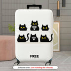 1-Piece Cute Cat Wi-Fi  Graphic Fun Stylish  Suitcase Luggage Cover, Stretch Protective Sleeve