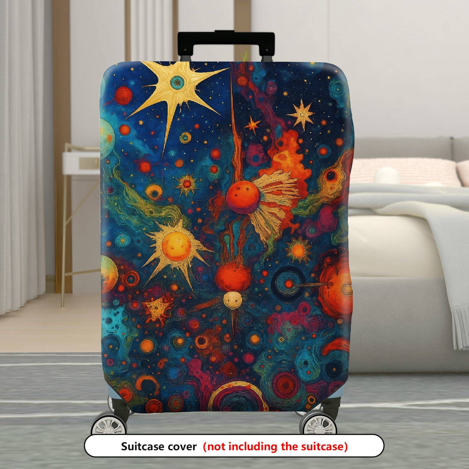 1-Piece Cosmic Starry Space Galaxy Nebula Universe  Suitcase Luggage Cover, Stretch Protective Sleeve