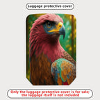 1-Piece Vibrant Parrot Bird Colorful Nature Artistic Wildlife  Suitcase Luggage Cover, Stretch Protective Sleeve