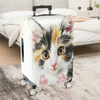 1-Piece Cute Adorable Cat Watercolor Animal Art  Suitcase Luggage Cover, Stretch Protective Sleeve