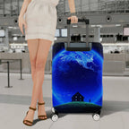 1-Piece Blue Earth Universe Space Night Landscape  Suitcase Luggage Cover, Stretch Protective Sleeve