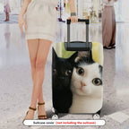 1-Piece Cute Cat Lovers  Animal Fun Decorative  Suitcase Luggage Cover, Stretch Protective Sleeve