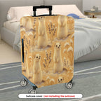 1-Piece Cute Weasel Animal Nature Pastel Art  Suitcase Luggage Cover, Stretch Protective Sleeve
