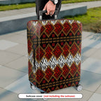 1-Piece Red Gold Black Animal Pattern Geometric Tribal Ethnic  Suitcase Luggage Cover, Stretch Protective Sleeve