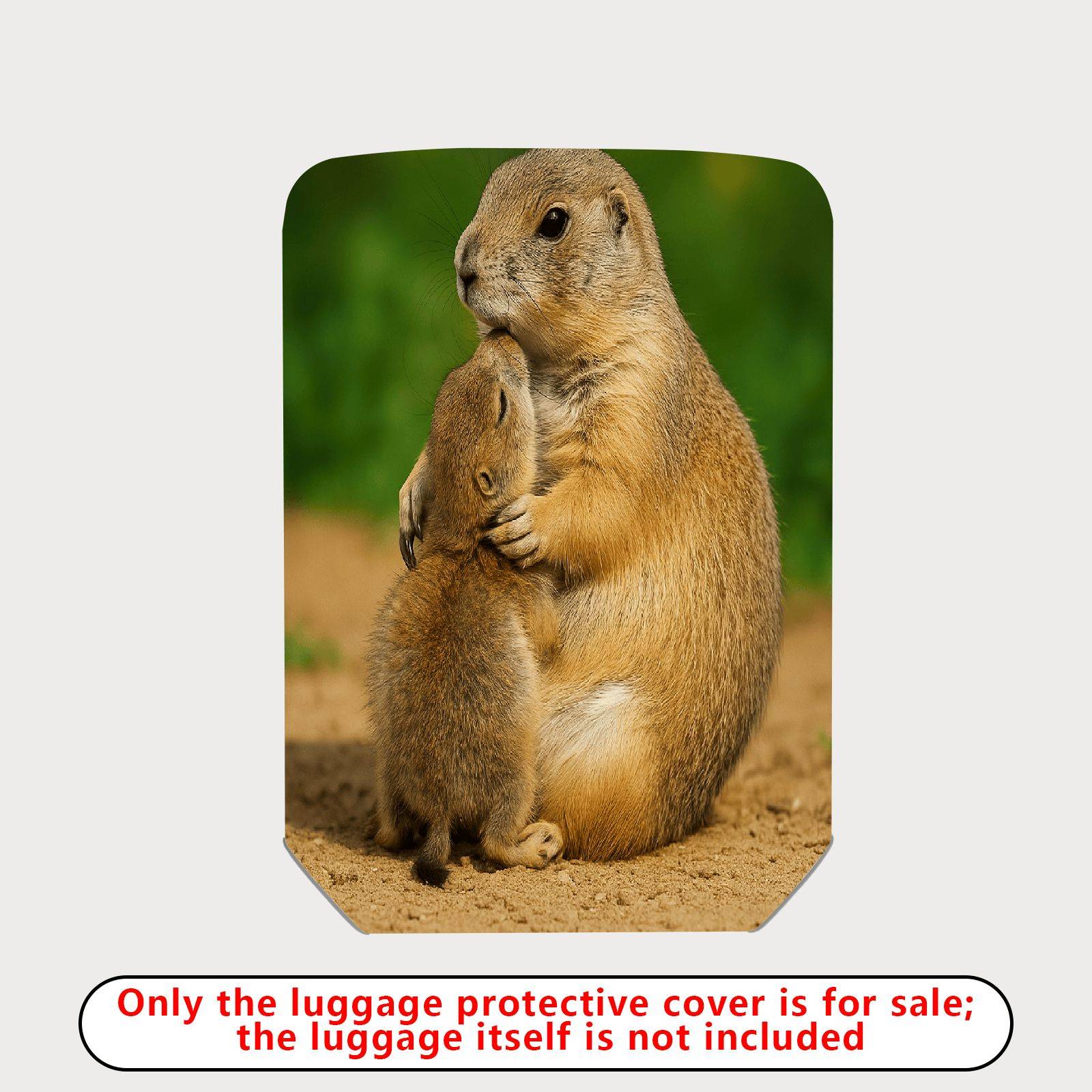 1-Piece Prairie Dog Animal Hug Cute Wildlife Nature Love  Suitcase Luggage Cover, Stretch Protective Sleeve