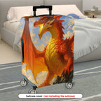 1-Piece Fiery Dragon Fantasy Adventure Mythical Creature Artistic  Suitcase Luggage Cover, Stretch Protective Sleeve