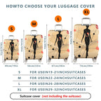 1-Piece Abstract Silhouette Geometric Pattern Modern Stylish  Suitcase Luggage Cover, Stretch Protective Sleeve