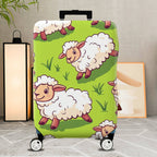 1-Piece Adorable  Sheep Green Pasture Farm Animal Travel  Suitcase Luggage Cover, Stretch Protective Sleeve