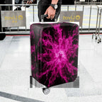 1-Piece Abstract Cosmic Explosion Energy Vivid Pink  Suitcase Luggage Cover, Stretch Protective Sleeve