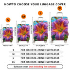 1-Piece Flower Pattern Colorful Artistic Vibrant Nature Beautiful  Suitcase Luggage Cover, Stretch Protective Sleeve