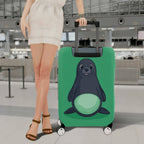 1-Piece Seal Green Playful Cute Animal Fun  Suitcase Luggage Cover, Stretch Protective Sleeve