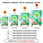 1-Piece Ice Watermelon Mint Clover Floral  Suitcase Luggage Cover, Stretch Protective Sleeve