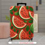 1-Piece Watermelon Fruit Fresh Green Leaf Summer Holiday  Suitcase Luggage Cover, Stretch Protective Sleeve
