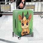 1-Piece Cute  Animal Goat Green Nature Playful Pattern  Suitcase Luggage Cover, Stretch Protective Sleeve