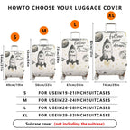 1-Piece Rocket Space Cosmic Star Moon Dream  Suitcase Luggage Cover, Stretch Protective Sleeve