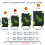 1-Piece Green Abstract  Pattern Cosmic Artistic Travel  Suitcase Luggage Cover, Stretch Protective Sleeve