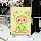 1-Piece Cute  Bear Green Hood Decorative  Suitcase Luggage Cover, Stretch Protective Sleeve