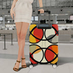 1-Piece Modern Abstract Geometric Colorful Bold Artistic  Suitcase Luggage Cover, Stretch Protective Sleeve