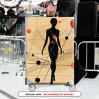 1-Piece Abstract Silhouette Geometric Pattern Modern Stylish  Suitcase Luggage Cover, Stretch Protective Sleeve